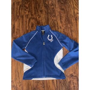 NFL Reebok Colts Lightweight Fleece Jacket Womens Small Full Zip